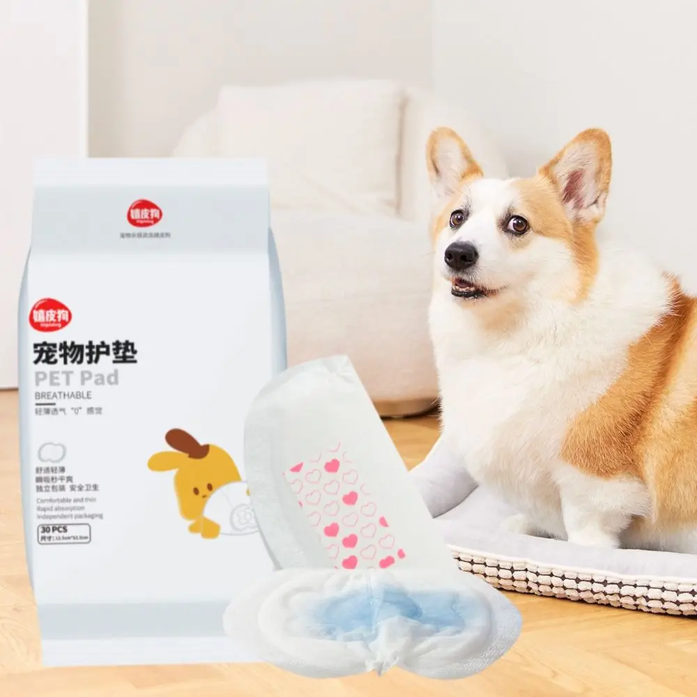 30pcs Disposable Pet Wear Diaper Pads Dog Diaper Breathable Urine Pad Super Absorption Pet Disposable Doggie P pet diaper pads