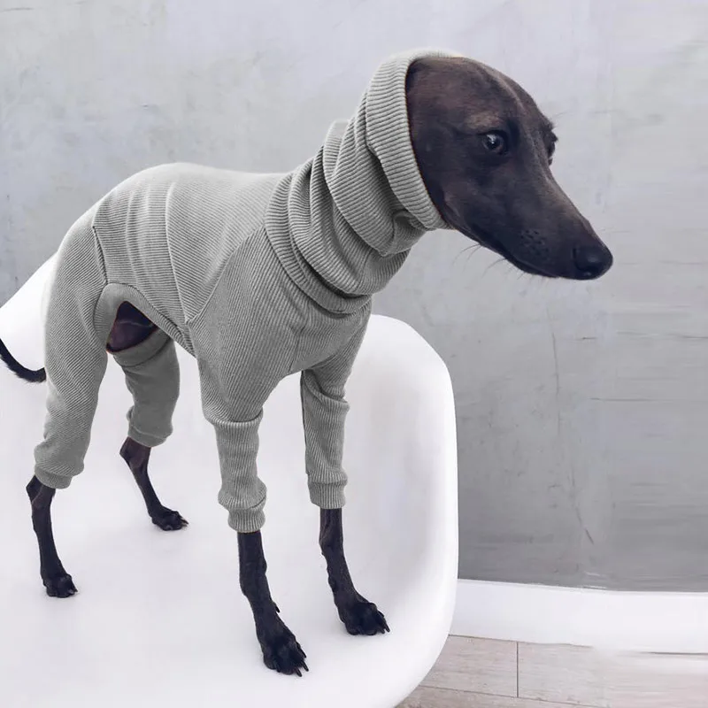 휘핏 이탈리안 그레이하운드 의류 대형견용 중대형견용 터틀넥 겨울용 애완동물 잠옷 원지스 셰퍼드용