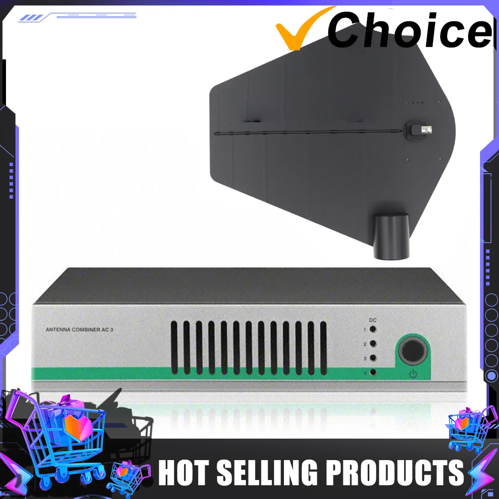 AC3 antenna amplifier active antenna combiner transmitter with DC distribution for 450-960MHz UHF Wireless microphone system
