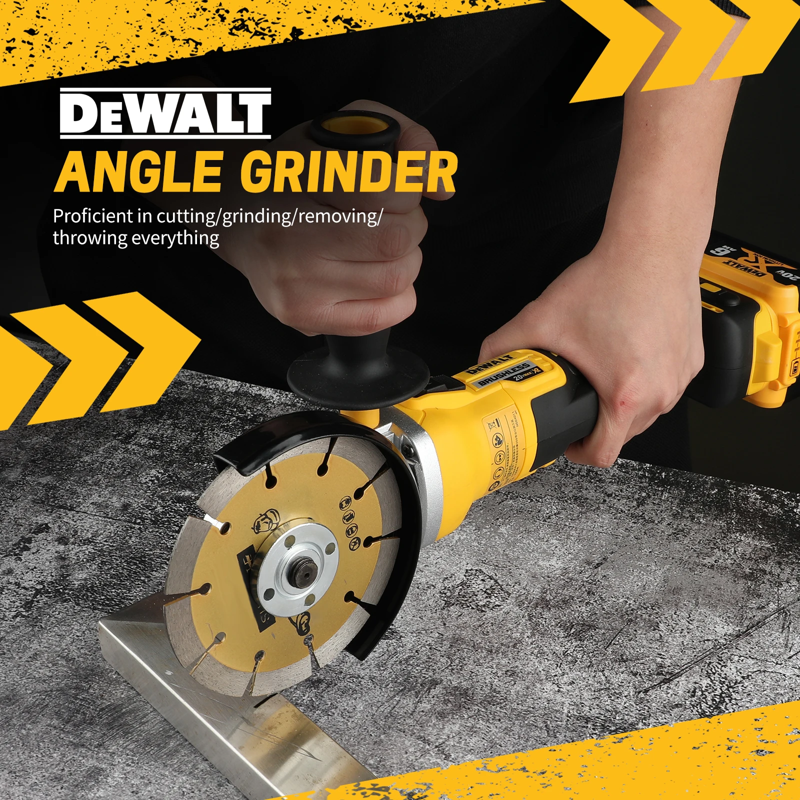 Angle Grinder Electric Grinder DEWALT DCG405FN 18V Brushless Cordless 125mm