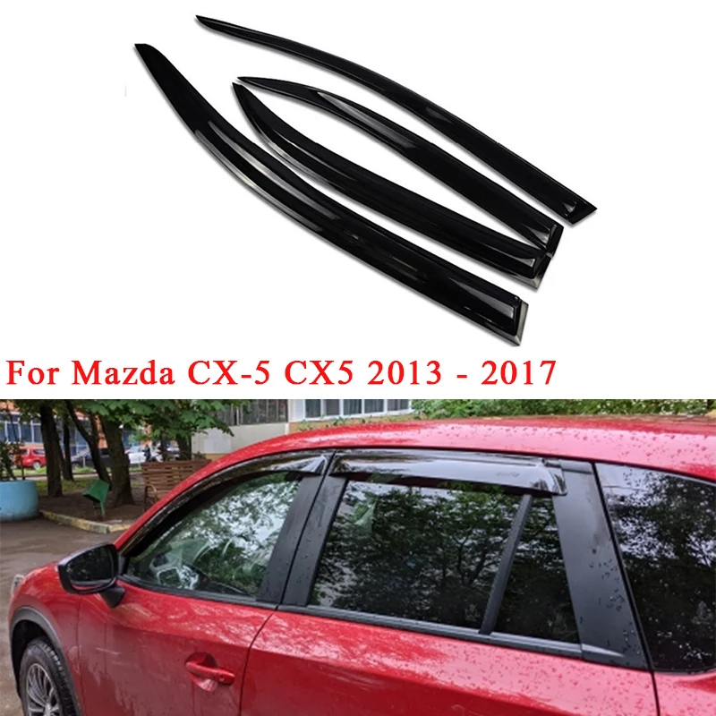 Car Window Visor Rain Sun Smoke Guard Deflector Shade Awning Shelter Weathershield car window visor car window deflectors For Mazda CX-5 CX5 2013 2014 2015