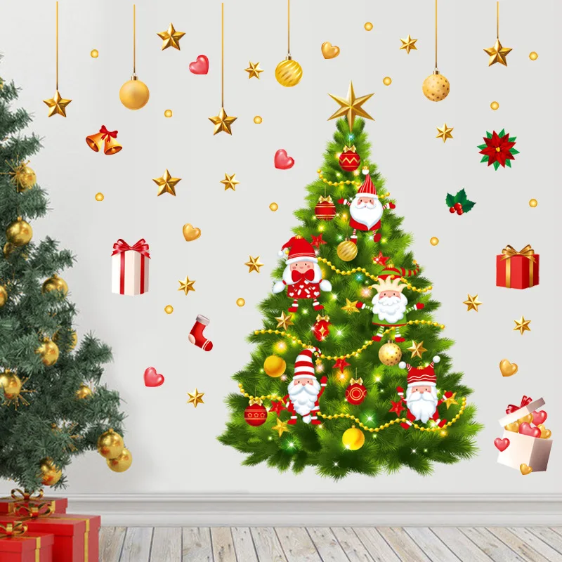Christmas Tree Wall Stickers Window Clings for Home Party wall stickers window stickers