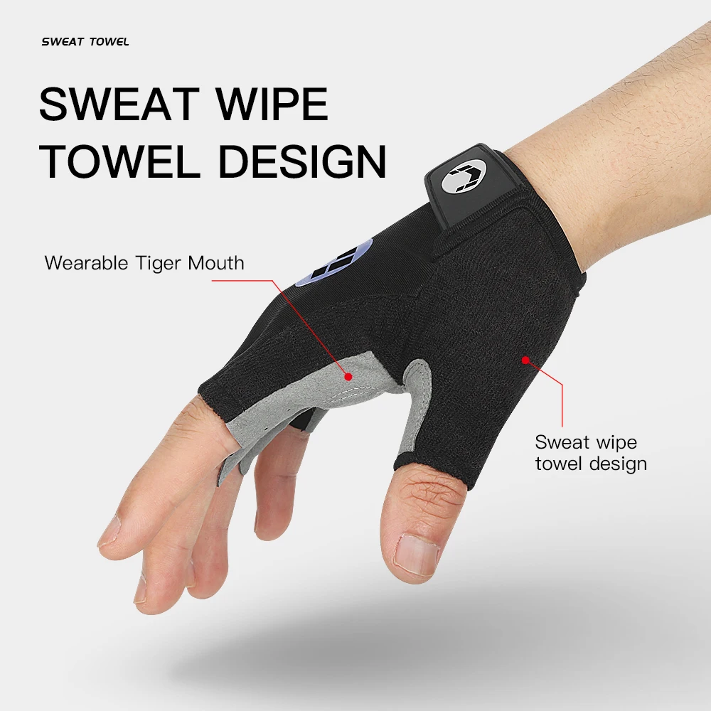 Kyncilor Outdoor Cycling Anti Slip and Anti Sweat Half Finger Gloves Breathable and Shock-absorbing Sports Mountain Bike Gloves 5