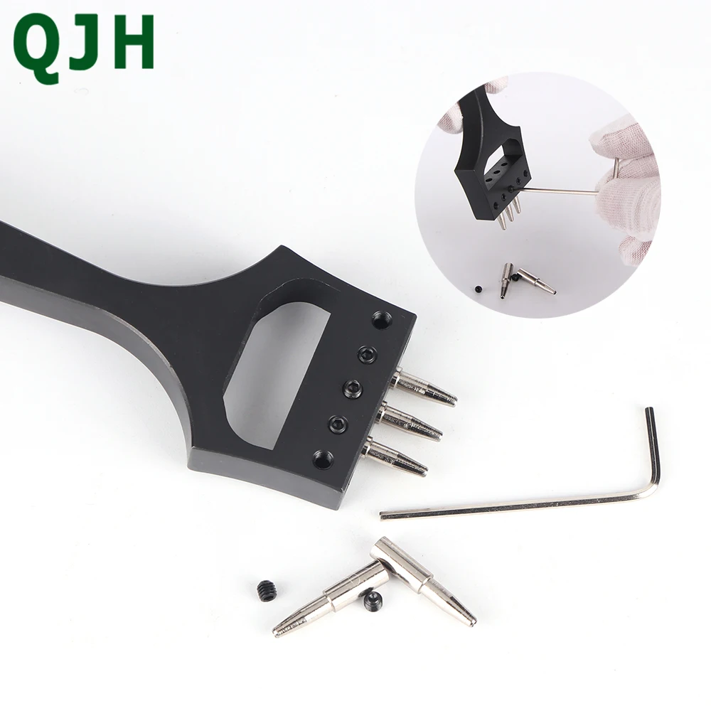 

Leather Craft Chisel Hole Punch Stitching DIY Leather Tools 1.2/1.5/1.8/2.0 MM Head Replaceable Removable Round Hole Punch