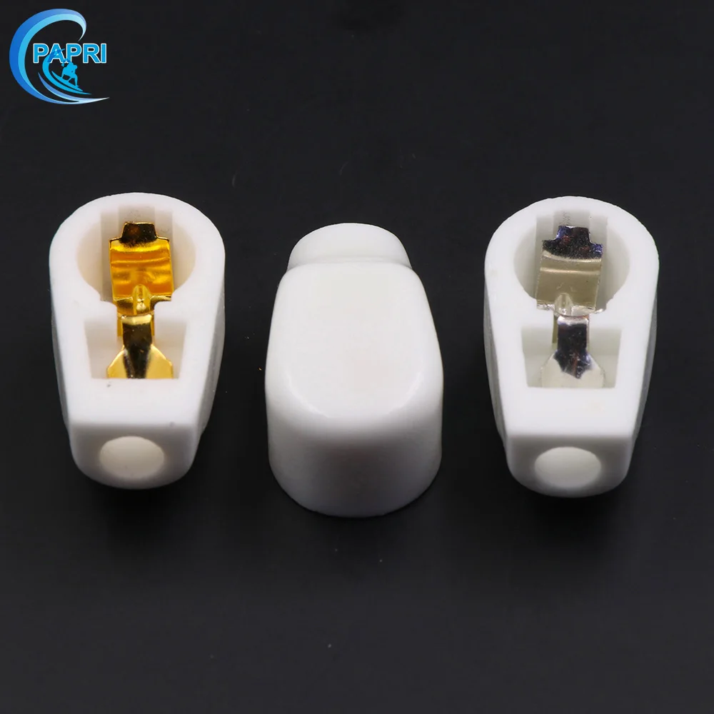 PAPRI 2PCS Ceramic 7.4MM ANODE Gold Plated Vacuum Tube Cap/Grip Cap Audio HIFI DIY For 6J7 6P13P