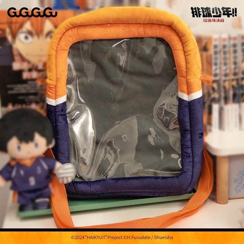 Autentico Haikyuu!! Borsa a Tracolla Hinata Shoyo Itabag con Personaggio Anime Tobio Kageyama, Borsa Capiente per Pendolari e Stoccaggio - immagine 5