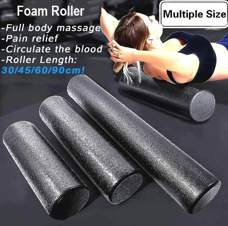 Foam Roller Yoga Roller 30/45/60/90CM Deep Tissue Massage Fitness Gym Exercise Roller Relaxing Muscle Multiple Size