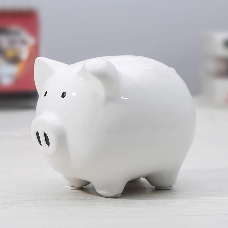 

Ceramic Pig Money Boxes Savings Cartoon Storage Tank Adult Kids Creative Coin Piggy Bank Gift Living Room tirelire Home Decor