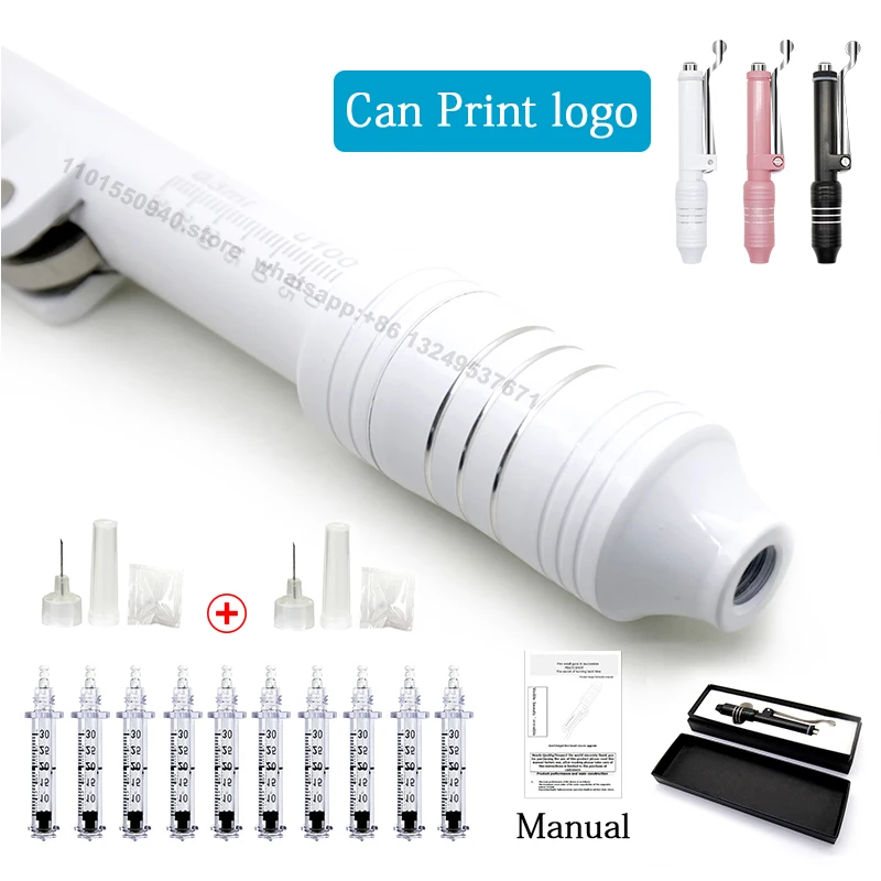 

2-In-1 Mesotherapy Hyaluronic Acid Pen Accessories High Pressure Hyaluronic Acid Syringe Wrinkle Removal Skin Rejuvenation Tools