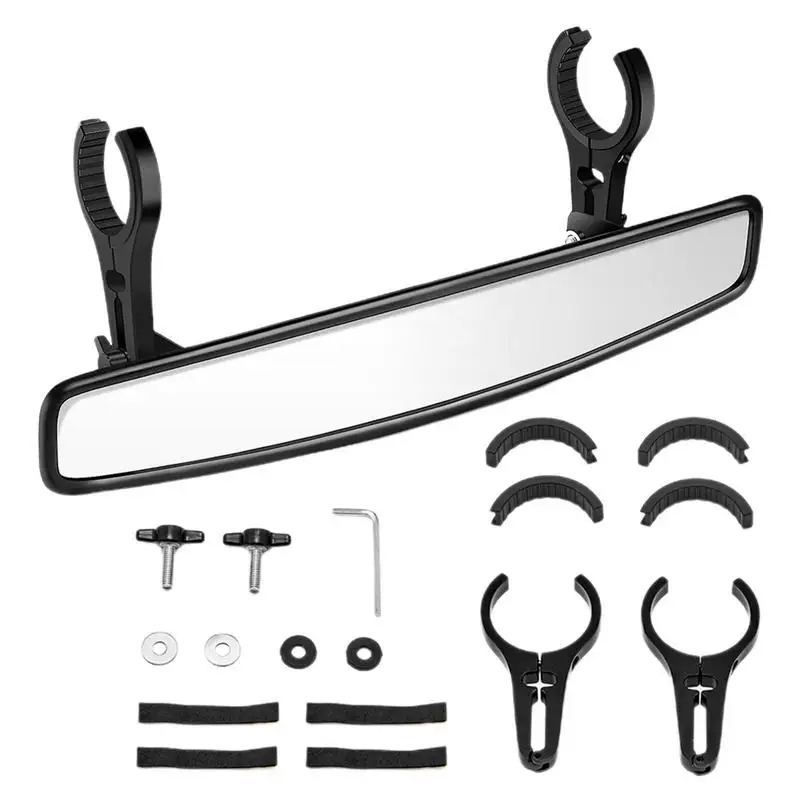 

UTV Center Rear View Mirror Mount Center Mirrors With Clamp Firmly Fixed Universal Wide UTV Rear View Center Mirror For Rough