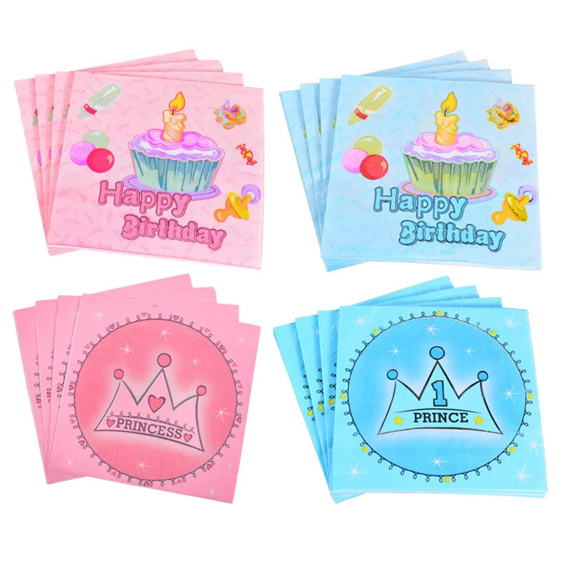 

Birthday Party Napkins Dressing Paper Napkins Party Wedding Banquet Outdoor Picnic Printing Cartoon Napkins
