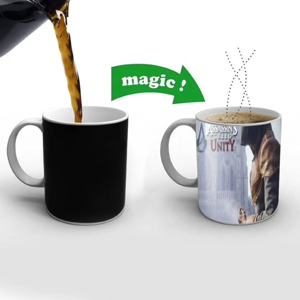 

Assassin-Creed-Arno-Dorian Ceramics Coffee Mugs Thermal Color-changing Gifts Drinkware Coffeeware Hot Game