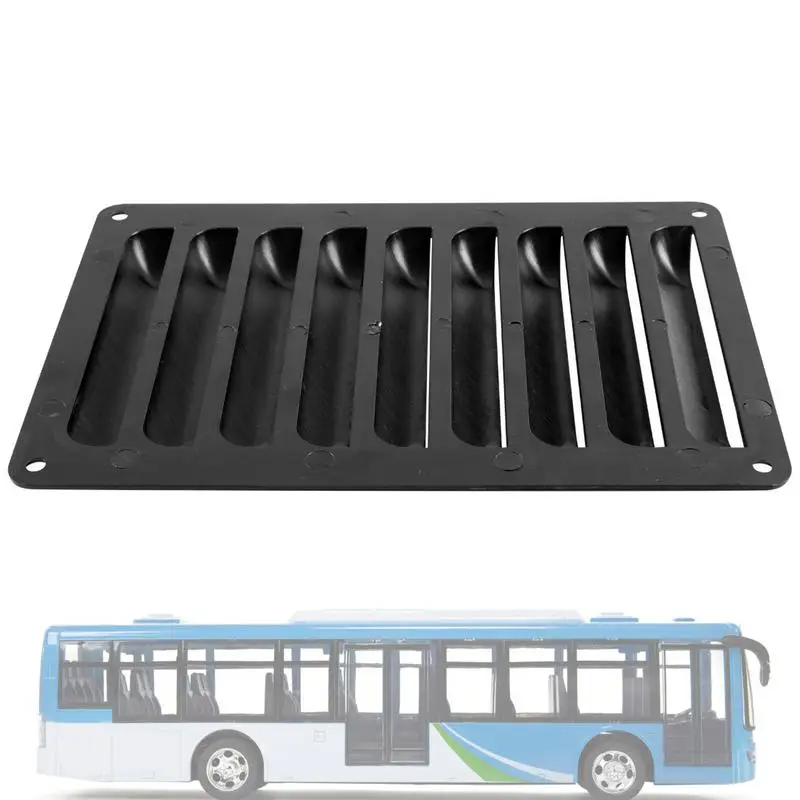 RV Grille Vent Air Vent For RV Camper RV Grille Vent Panel RV Air Outlet Grill Panel M5 ABS Black Universal Accessories For