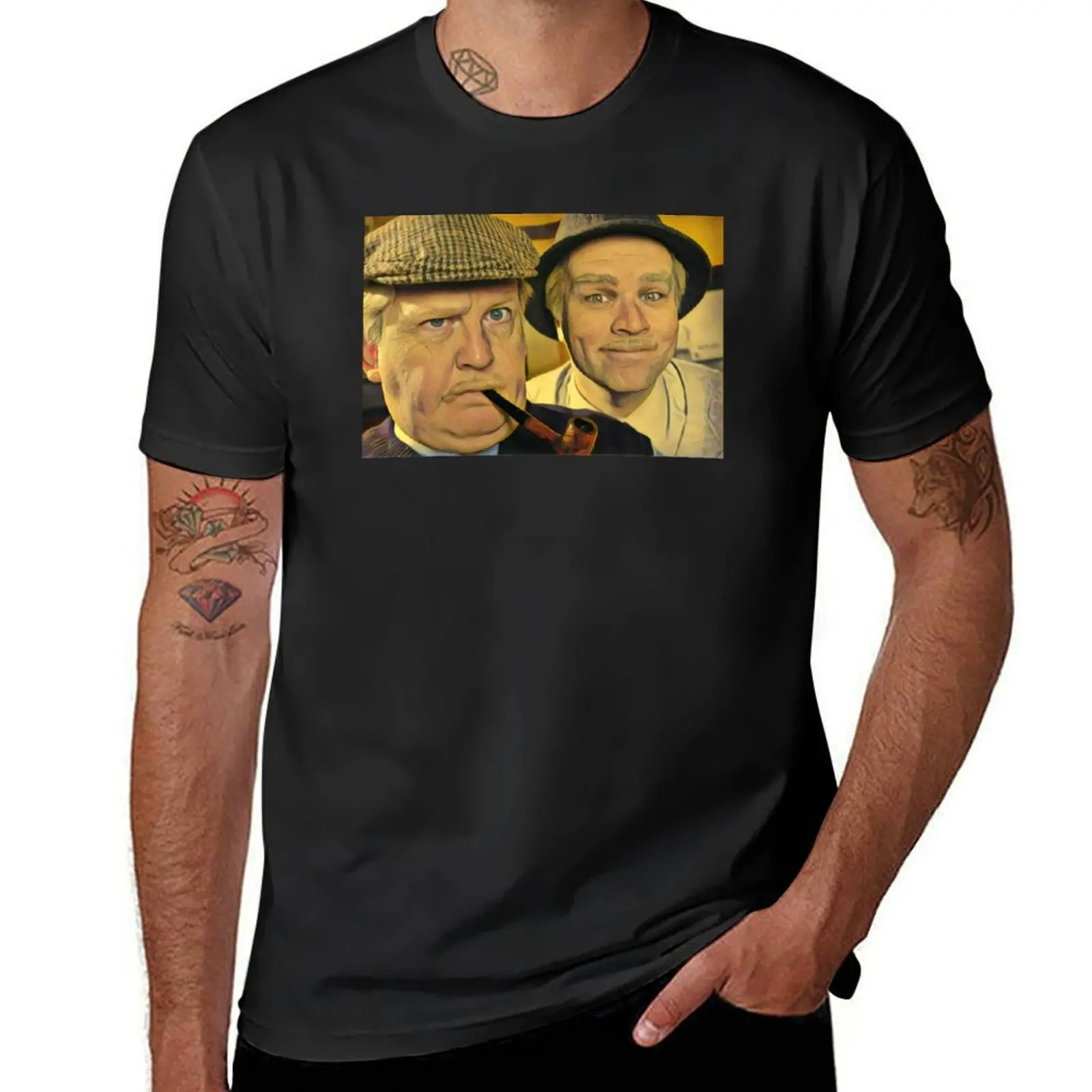 

Jack and Victor from Still Game T-Shirt boys animal print kawaii clothes Men's t shirts