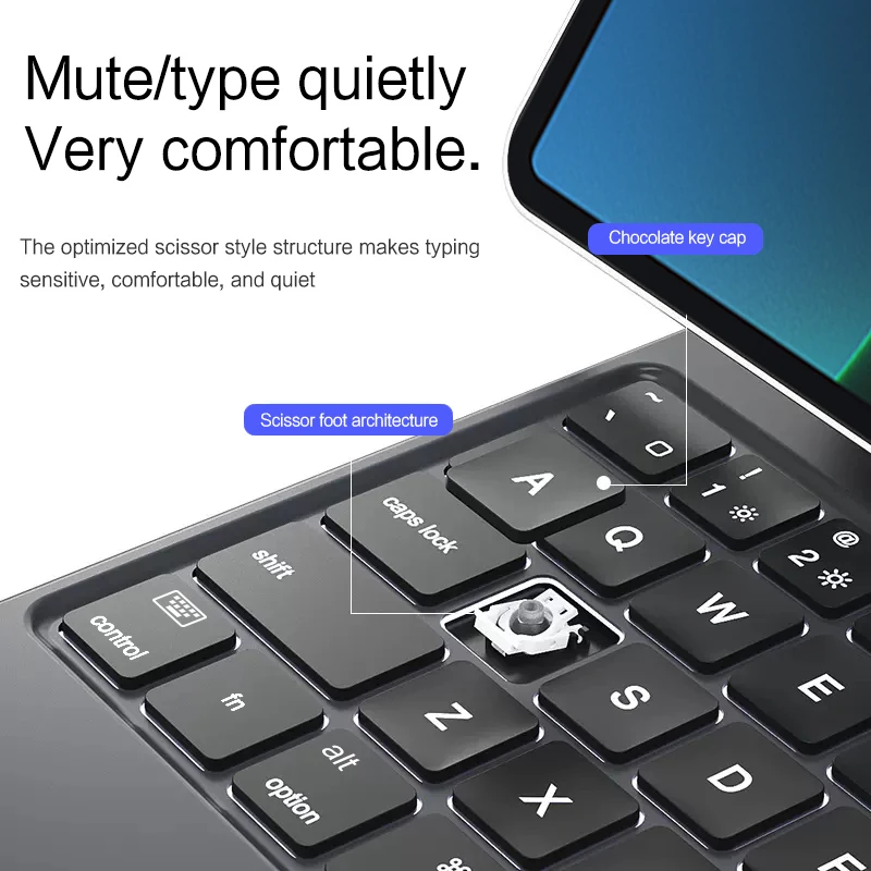 Teclado Mágico Retroiluminado para Xiaomi mi Pad 11 mi Pad Pro Tablet Smart Cover Design Flutuante Trackpad Capa de Teclado 2023 - Imagem 2