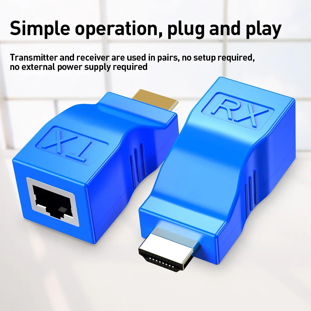 محول ZoeRax HDMI إلى RJ45 30 متر موسع كابل واحد بد...