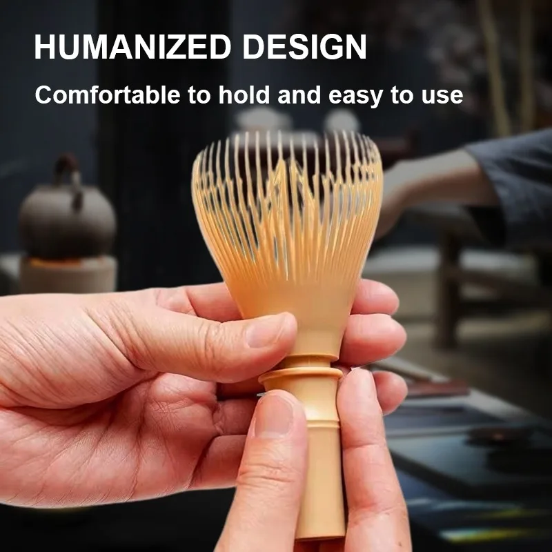 1 Set Resin Matcha Whisk Chasen Brush Tools For Matcha Green Tea Powder Reusable Powder Whisk With Holder Tea Ceremony