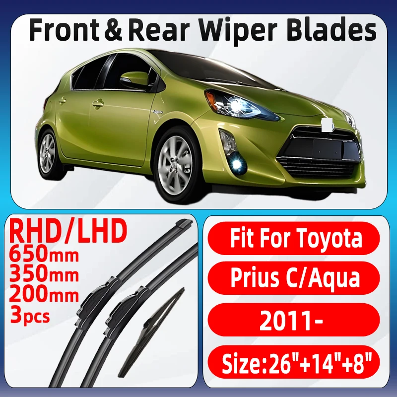 16" Rear Wiper Blade For Toyota Prius 2004-2018 & Sienna – Top-Quality, Easy Install