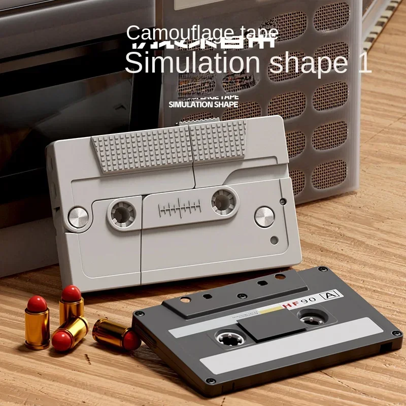 무지 CD 테이프 분무기 발사기 접이식 시뮬레이션 점프 쉘 소프트 총알 총, 어린이 권총 장난감, 1 개