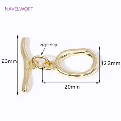 Elegant 18K Gold Plated Toggle Clasps - 2 pieces (18K gold plated)