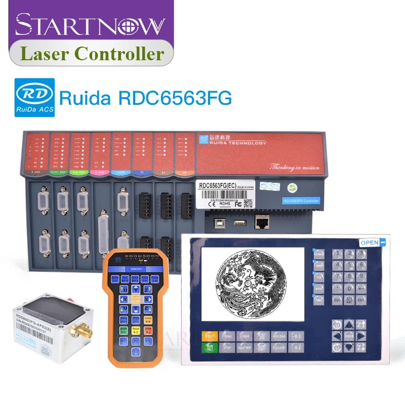 Startnow 무선 원격 광섬유 제어 시스템, RDC6563FG, Ruida DSP 메인 보드, 금속 하이브리드 레이저 커팅 머신용 사용