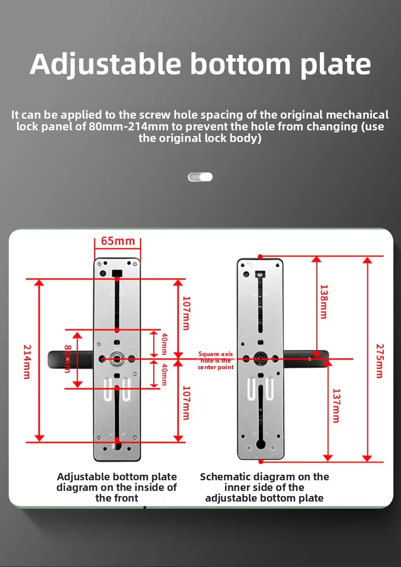 wooden door fingerprint lock household anti-theft door password lock apartment B