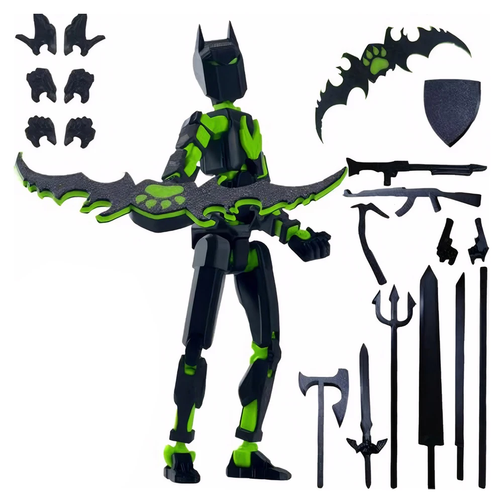 13 3D Printed Action Figure with Multiple Accessories Robot Full Body Mechanical Movable Toy Action Figures Toys Home Desk Decor - 3