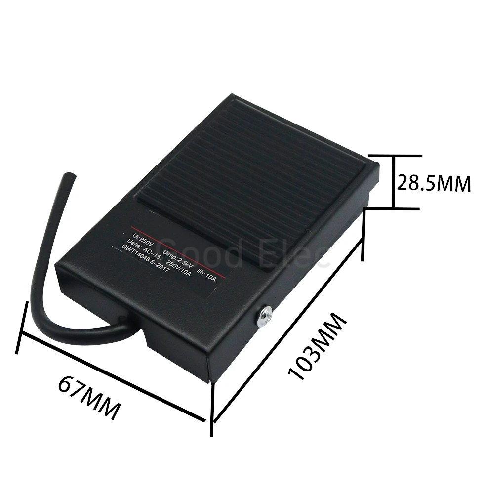 Interruptor pedal de corriente metal, 1 1, 10A, 250V, longitud de negra, fabricante chino, calidad garantizada|Conmutadores| - AliExpress