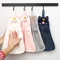 Hand Towels Kitchen Bathroom Hand Towel Ball With Hanging Loops Quick Dry Soft Absorbent Microfiber Towels Kitchen Accessories 2