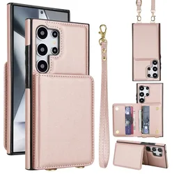 Sleek RFID Blocking Wallet Crossbody Phone Case - Galaxy Note20 (Pink)