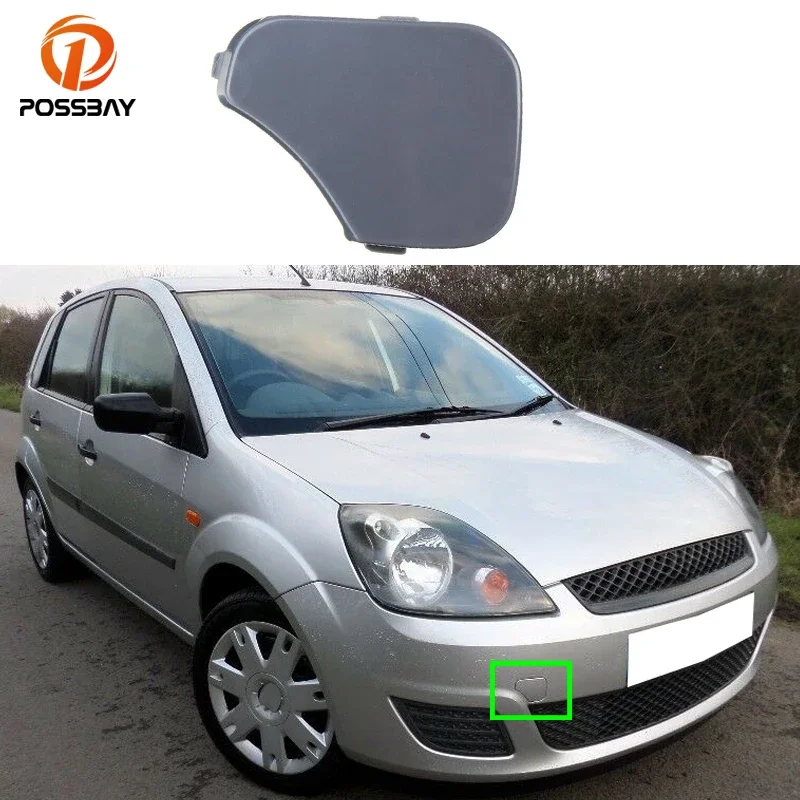 Car Front Bumper Grille Tow Eye Cap Cover for Ford Fiesta MK6 2005 2006 2007 2008 Auto Exterior Accessories 1375861 6S6117A989AA