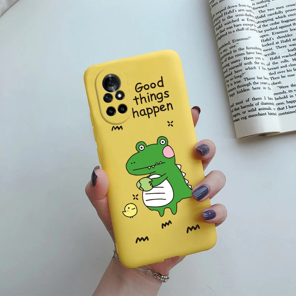 Floral Cat Cartoon Silicone Phone Protector Case - Stylish Back Cover