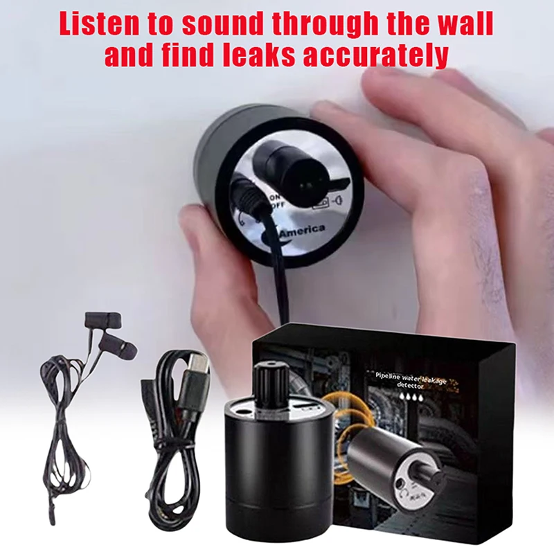 Multi-functional Leak Detection Device for Construction Pipes; Portable Water Leak Detector with Sound Collection