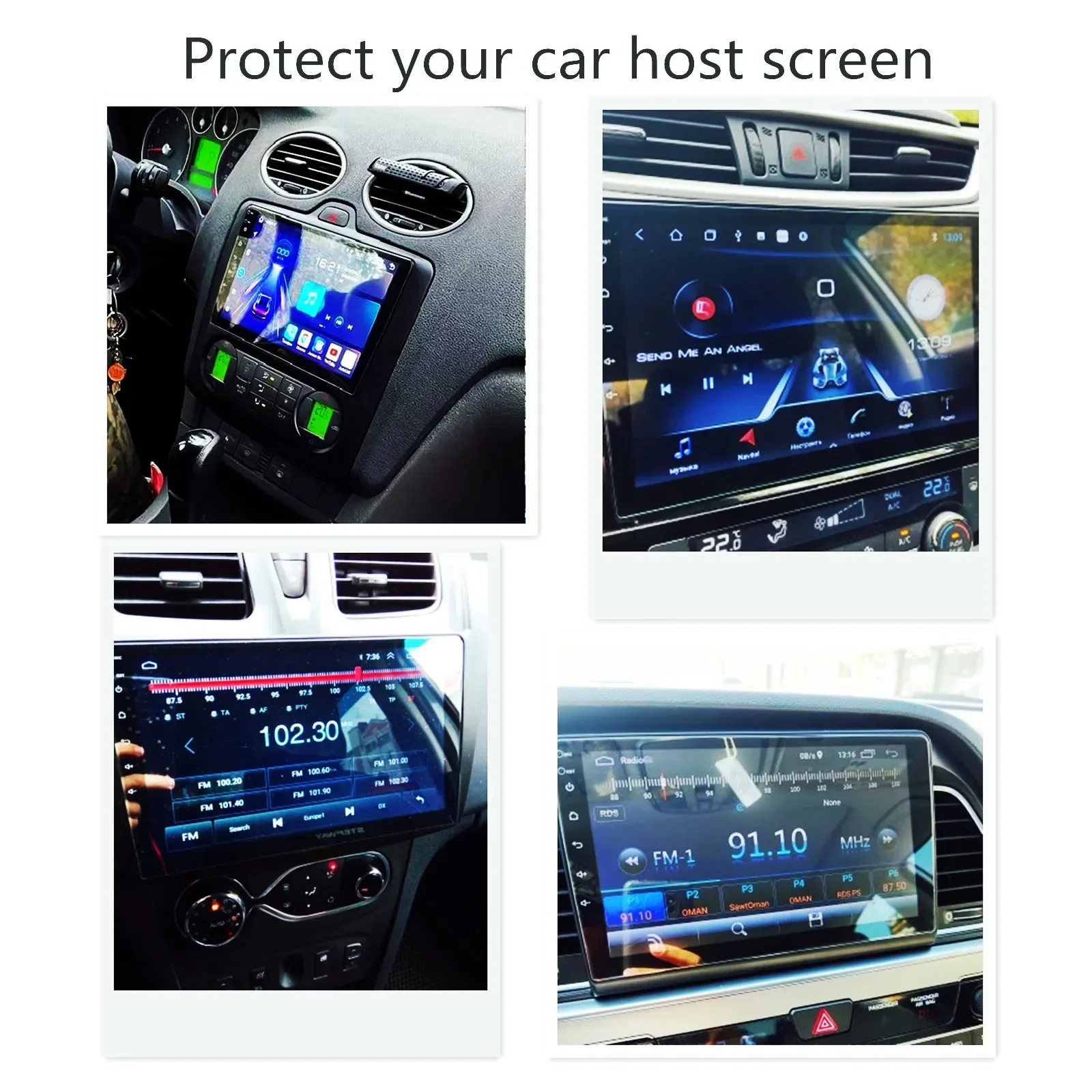 Universal Car Radio Tempered Glass 9/10inch Car DVD GP full touch Screen Film Sticker Protective Multimedia Player touch screen car multimedia player car radio car touch screen