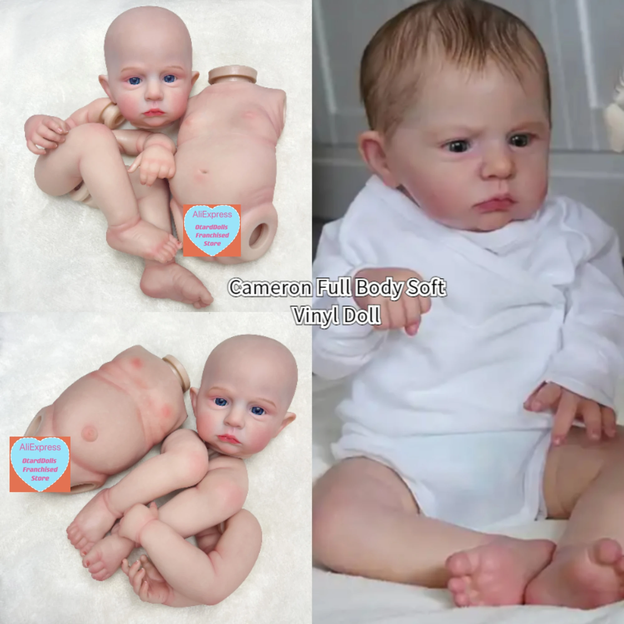 

Реалистичная трехмерная Кукла Reborn Cameron, игрушка для новорожденных мальчиков и девочек, 18 дюймов на выбор