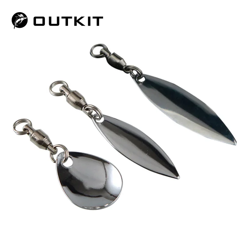 Fishing Accessories 6 Pcs/lot Lure DIY For Spinner Spoon Lures Frogs VIB Reflective Stainless Steel Sheet Noisy Spoons Fishing Accessories