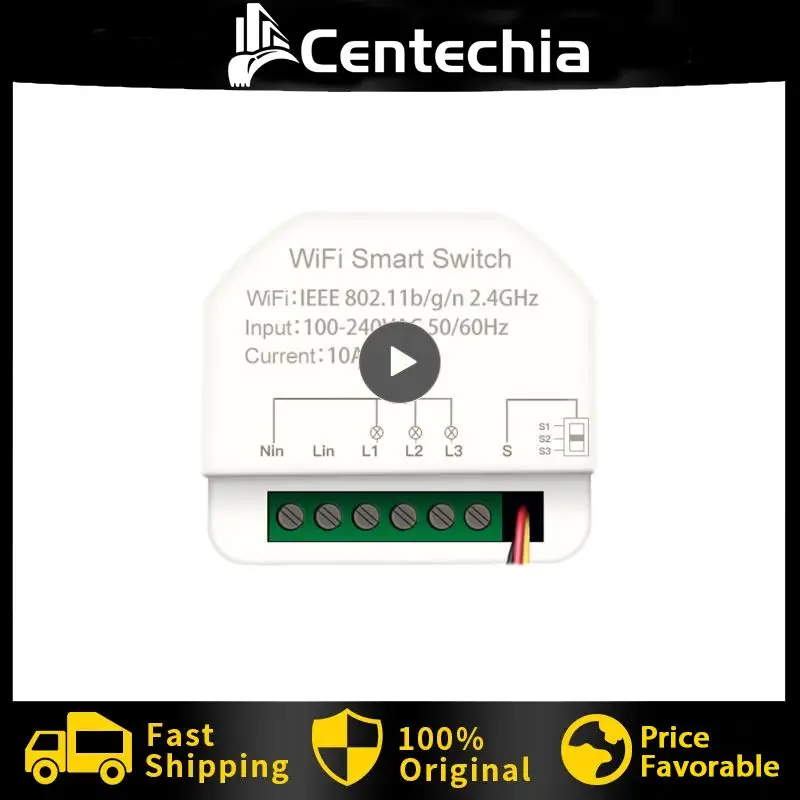 

Умный мини-выключатель Tuya с поддержкой Wi-Fi, 10 А