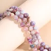 Natural Stone Beads Pink Tourmaline Round Loose Spacer Bead For Jewelry Making Diy Bracelet Necklace Accessories 15" Inch Strand 3