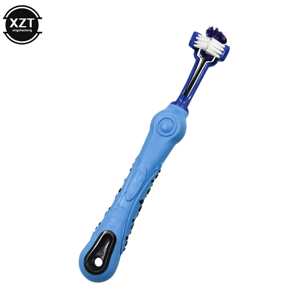 Title 4, 3Sided Pet Dog Toothbrush Multi-angle Cleaning ...
