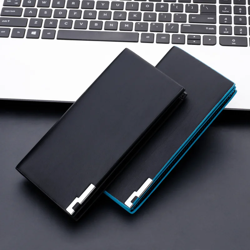 Men's Wallet Long Fashion Multiple Card Slots Men's Wallet Slim Long Thin Mens Luxury Wallet Designer Wallet Men with Coins Bag 2