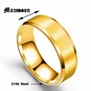 Maxmoon Metal Stainless Steel Wide Rings Sports Male Simple Men Silver Color Jewelry Ring glod Summer Wholesale Business Boy 2