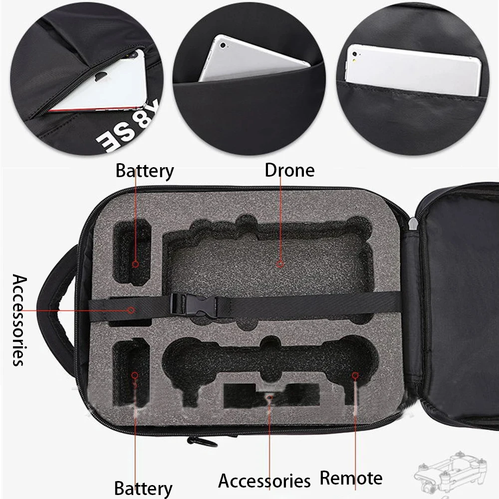 For Fimi X8 SE //V2 Drone Storage Bag Portable Carrying Case Handbag Waterproof Box Hard Shoulder Strap For Xiaomi X8SE