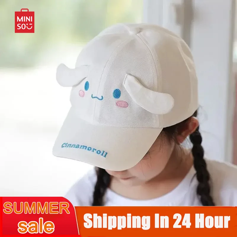 

Miniso, мама, ребенок, мультяшное оформление, милая одежда для сна, бейсболка Melody, Весенняя солнцезащитная Кепка, окружность головы
