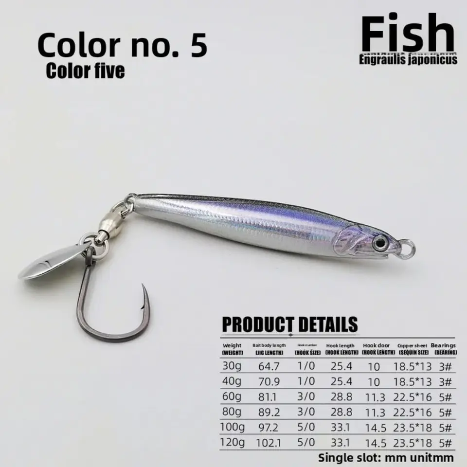 Sea Falcon Métal Jig Real Mackeral Casting 60 Grammes 08