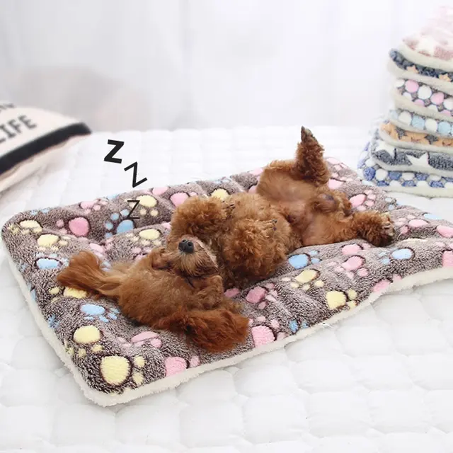 Flannel Thickened Dog Bed Mat Soft Pet Sleeping Mat for Dogs Cats Winter Warm Pet Blanket 5