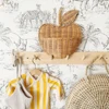 Handmade Rattan Apple Storage Basket Natural Fruit Clothes Key Baby Room Organizer Woven Organizers Home Wall Decor 1