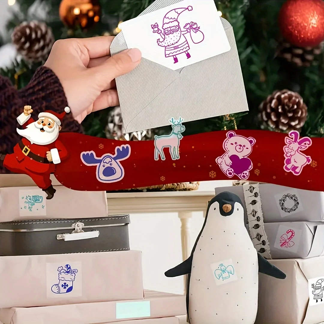 3PCS Holographic Laser Thermal Stickers Colorful Transparent Self-Adhesive Labels,Suitable for Mini Portable Printer, 57mm X 2.5