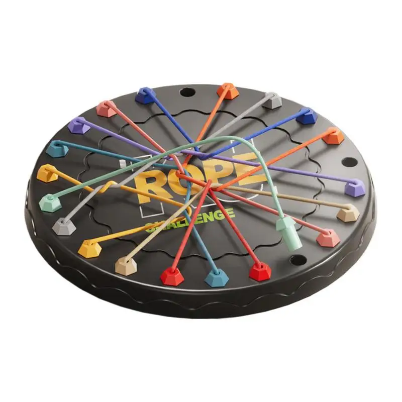 Kid Rope Knots Sensory Social Board Game Logical Thinking Challenge Colore Twisted Connected Line Brain Strategy Fun Table Game