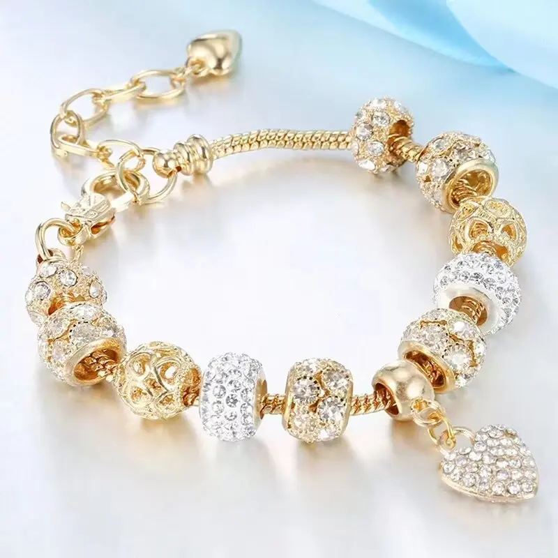 1PC Women's Fashion Multi Element Beaded Love Pan Family