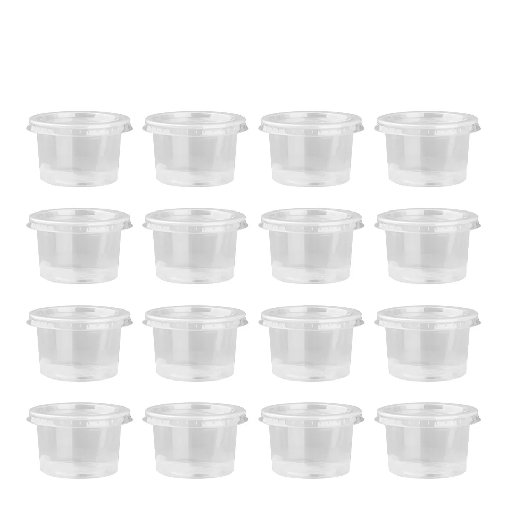 50Pcs Jelly Cup Disposable Plastic Container Food Grade Portion Cup Pudding Yogurt Mousses Sauce Disposable Cups